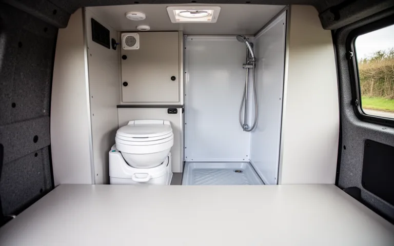 best van conversion toilet — Bathroom